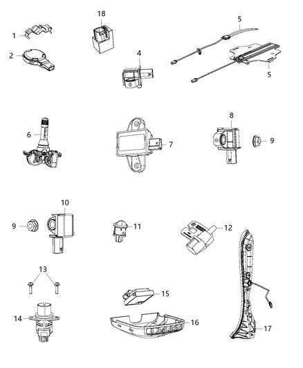2018 Jeep Compass  Sensor-Sun Diagram for 68230113AB