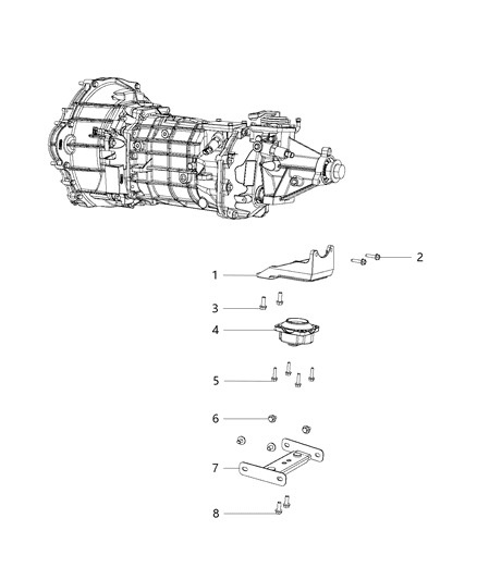 2016 Dodge Viper  INSULATOR-Transmission Diagram for 68084747AA