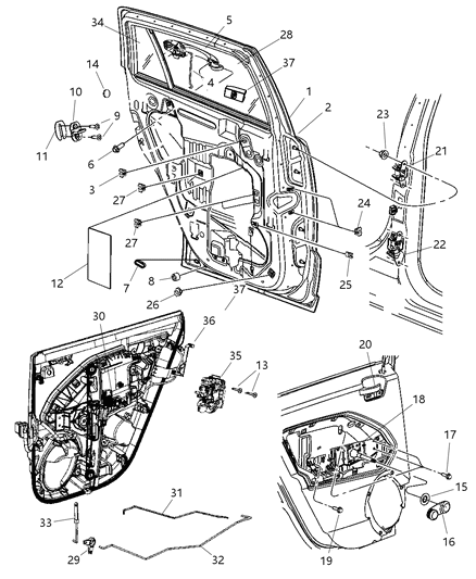 2007 Dodge Caliber  SILENCER-Body Panel Diagram for 55359618AA