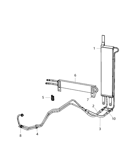 2009 Dodge Durango Tube-Oil Cooler Diagram for 55056534AA