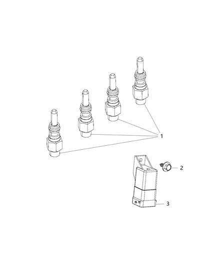 2015 Ram ProMaster 3500  Glow Plug Diagram for 68419473AA