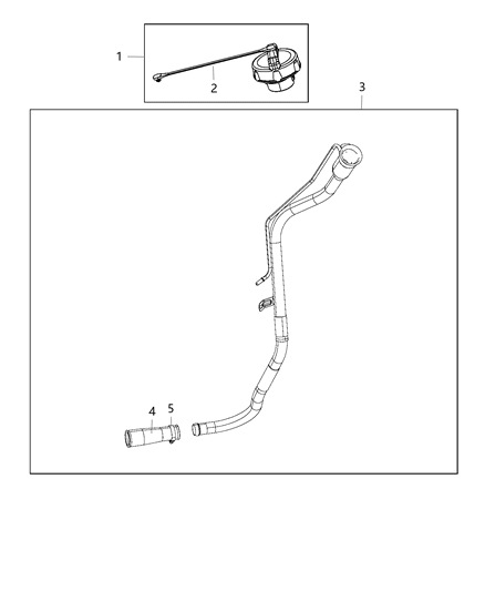 2019 Dodge Challenger  Tube-Fuel Filler Diagram for 68061727AH