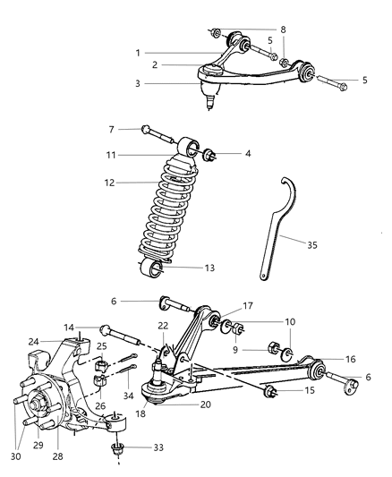2009 Dodge Viper  Front Coil Spring Diagram for 5181439AA