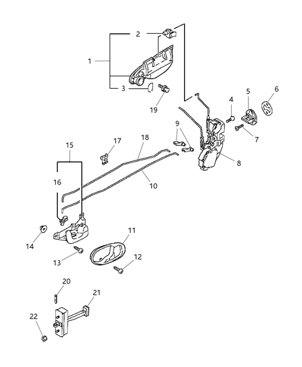 1998 Chrysler Sebring  Screw Diagram for MU340043