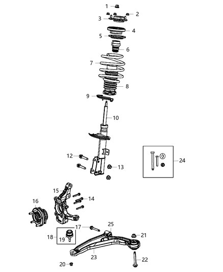 2011 Chrysler 200  BALLJOINT-Lower Control Arm Diagram for 5085914AD