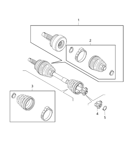 2018 Ram ProMaster City  Joint-Outer Diagram for 68263496AA