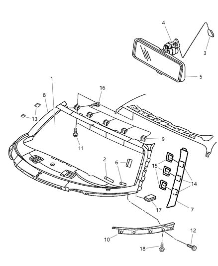 1998 Dodge Viper  SHIM-Windshield Diagram for 4643847