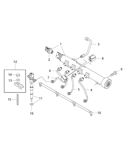 2020 Jeep Compass  Sensor-Fuel Pressure Diagram for 68379484AA