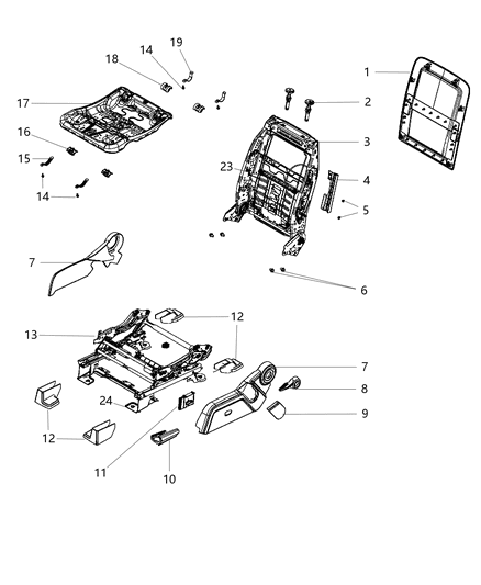 2013 Dodge Journey Shield-Seat Track Diagram for 1MW62DX9AA