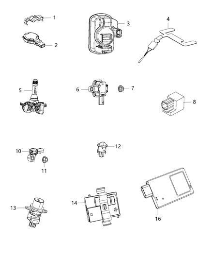 2017 Jeep Renegade  Clip-Sensor Diagram for 68100476AA