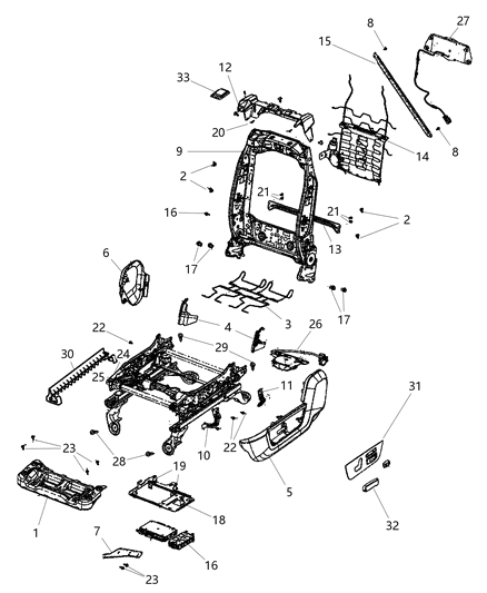 2012 Ram 2500  Screw-Seat Diagram for 68050464AA