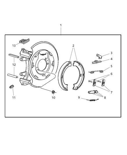 2006 Jeep Liberty Parking Brake Diagram for 5093391AA
