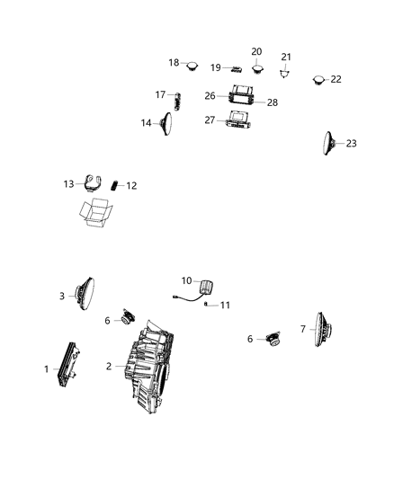 2016 Chrysler Town & Country Radio-Multi Media Diagram for 5091258AF