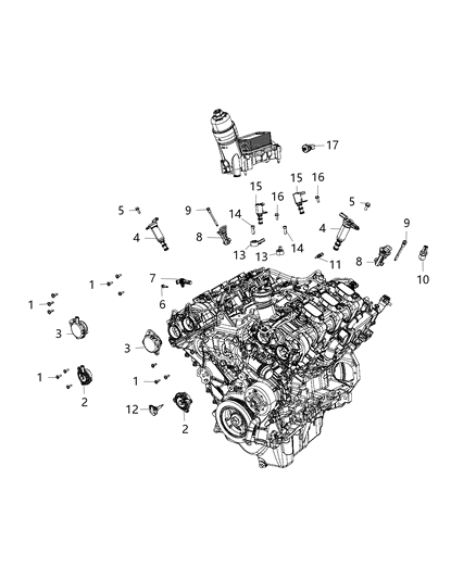 2020 Chrysler Pacifica  Sensor-Knock Diagram for 68313570AA