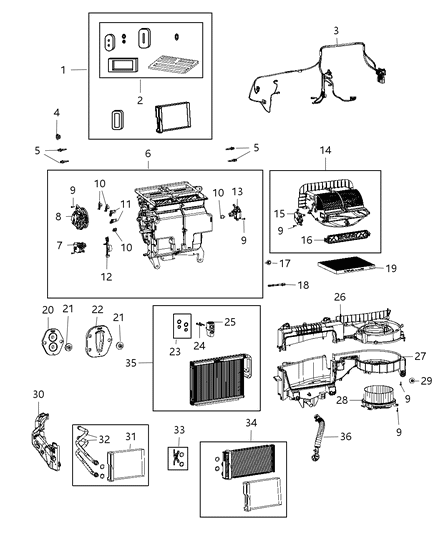 2020 Chrysler Pacifica  Screw-HEXAGON Head Diagram for 68164957AA