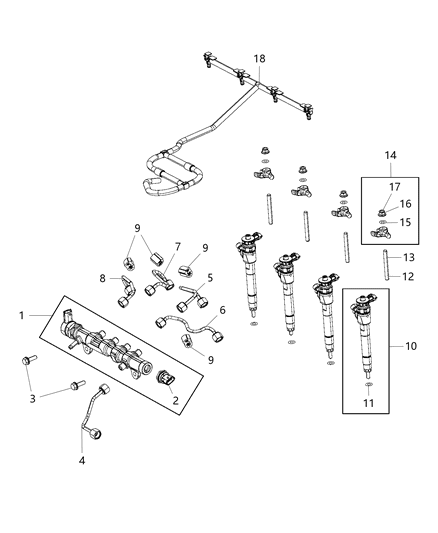 2019 Jeep Cherokee  Stud Diagram for 68093395AA