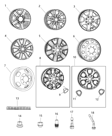 2018 Ram 3500  Extension-Wheel Valve Diagram for 2530153