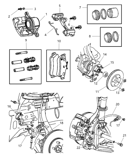 2006 Dodge Stratus  Front Disc Brake Rotor Diagram for 2AMV9138AA
