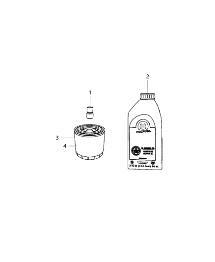 2020 Ram 1500  Engine Oil Diagram for 4892339BB