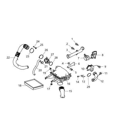 2007 Dodge Sprinter 3500  Clamp-Hose Diagram for 6104788AA