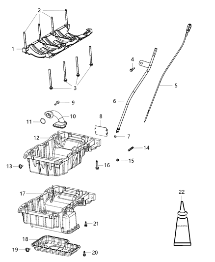 2016 Jeep Cherokee  Indicator-Engine Oil Level Diagram for 68105200AB
