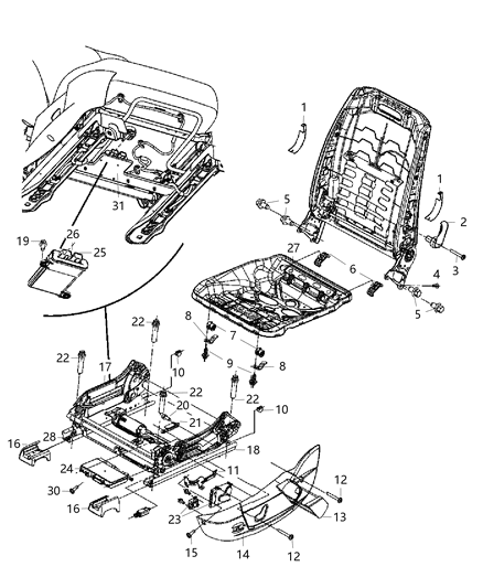 2006 Chrysler 300  Screw-HEXAGON Head Diagram for 6507594AA