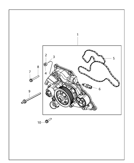 2015 Dodge Challenger  Tube-Water Inlet Diagram for 68165894AB