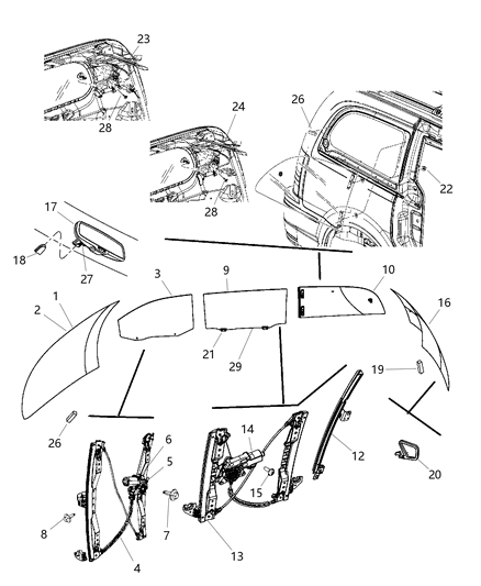 2012 Dodge Grand Caravan  BACKLITE Diagram for 5182657AA