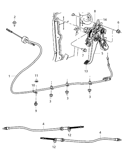 2018 Dodge Charger  Lever-Parking Brake Diagram for 4779478AI