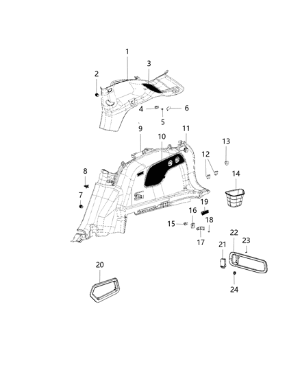 2014 Jeep Cherokee  STOP/BUMP-Rubber Diagram for 68163720AA