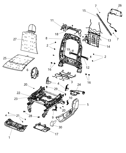 2015 Ram 1500  ADJUSTER-Seat Diagram for 68157562AB
