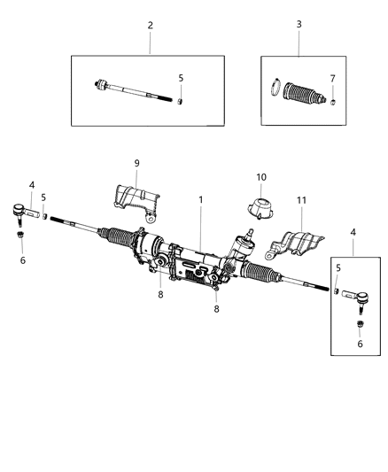 2020 Chrysler 300  Gear-Rack And Pinion Diagram for 68466316AB