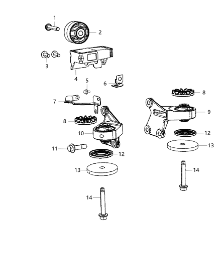 2017 Jeep Patriot Bolt-HEXAGON FLANGE Head Diagram for 6105085AA