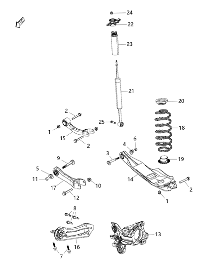 2016 Chrysler 200  ABSORBER-Suspension Diagram for 68240965AC