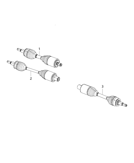 2021 Jeep Cherokee  Axle Half Shaft Right Diagram for 68342110AA