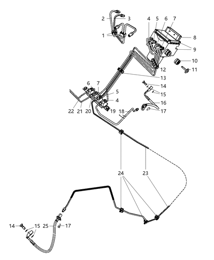 2008 Dodge Ram 1500  Clip-Tube Diagram for 6508644AA