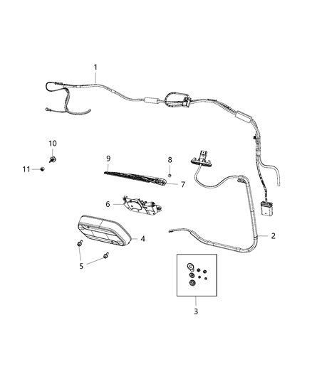 2018 Jeep Wrangler  Motor-LIFTGATE WIPER Diagram for 68362084AA