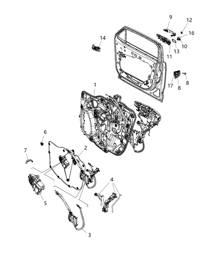 2020 Jeep Renegade  Cable-Release Assembly Diagram for 68268739AA