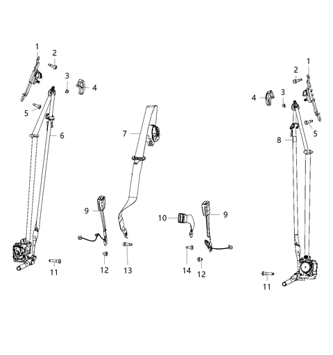 2020 Ram 1500  Screw-Pan Head Diagram for 6105125AA
