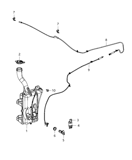 2015 Dodge Dart  Reservoir-Windshield Washer Diagram for 68081369AD
