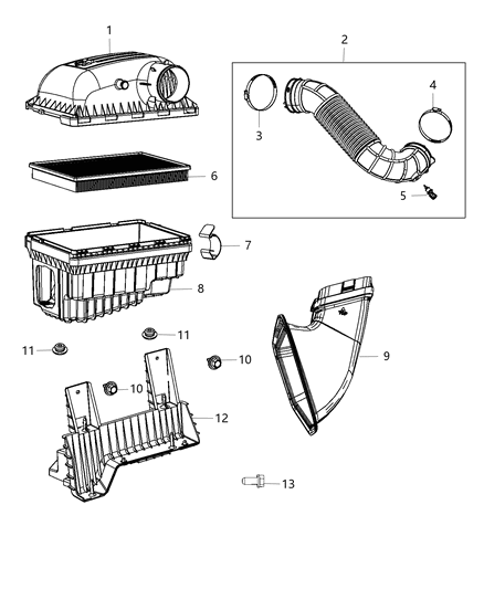 2016 Ram 3500  Clamp-Hose Diagram for 53034205AB