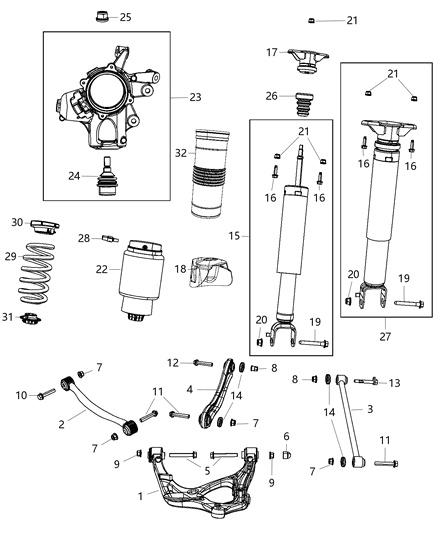 2013 Jeep Grand Cherokee  Fitting-Air Tube Diagram for 68084809AA