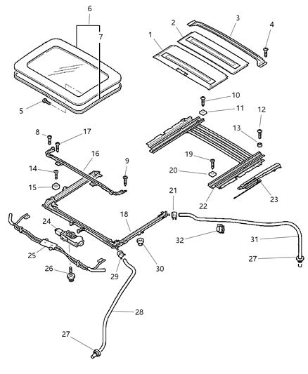 2001 Chrysler Sebring  Bolt Diagram for MR341023