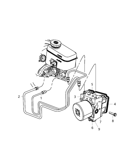 2018 Jeep Wrangler  Bracket-Hydraulic Control Unit Diagram for 68405532AA