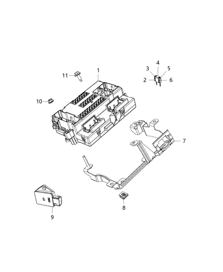 2014 Ram ProMaster 3500  Module-Body Controller Diagram for 68233855AA