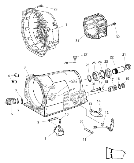 2006 Dodge Magnum  Case-Transmission Diagram for 52108484AA