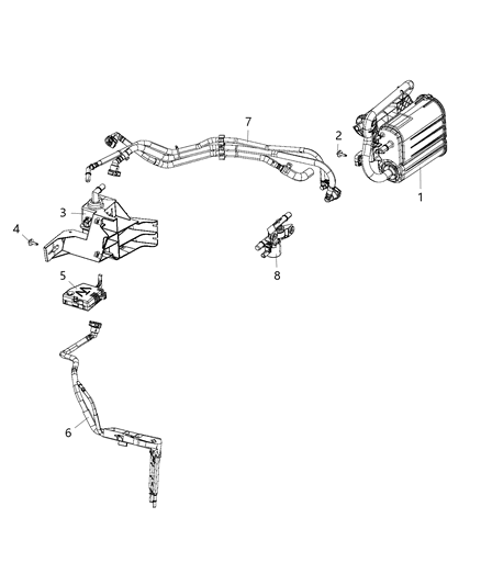 2018 Chrysler Pacifica  Valve-Fuel Vapor Diagram for 52029575AB
