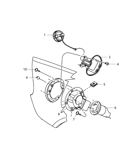 2004 Dodge Viper  Tube-Fuel Filler Diagram for 5290917AB