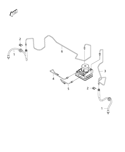 2018 Jeep Renegade  Line-Brake Diagram for 68304260AA