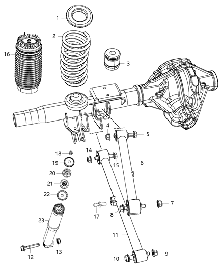 2019 Ram 1500  Rear Coil Spring Diagram for 68262664AB